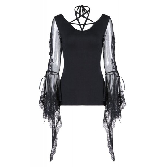 Romantic Delusions Pentagram Lace Top - Picture 2 of 9